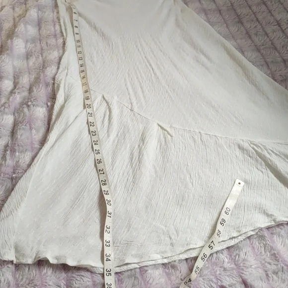 Free People Intimately NWT Clean Ivory Elastic Waist Midi Skirt Size XSmall - Picture 8 of 8